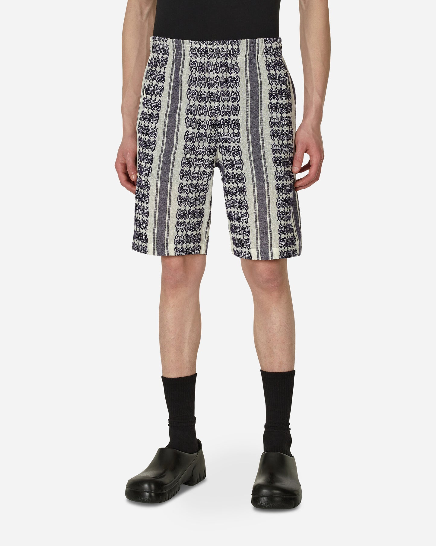 Needles Basketball Short - Papillon Stripe Dobby Jq. White Shorts Short MR243 A