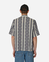 Needles Cabana Shirt - Papillon Stripe Dobby Jq. White Shirts Shortsleeve Shirt MR242 A