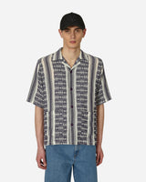 Needles Cabana Shirt - Papillon Stripe Dobby Jq. White Shirts Shortsleeve Shirt MR242 A