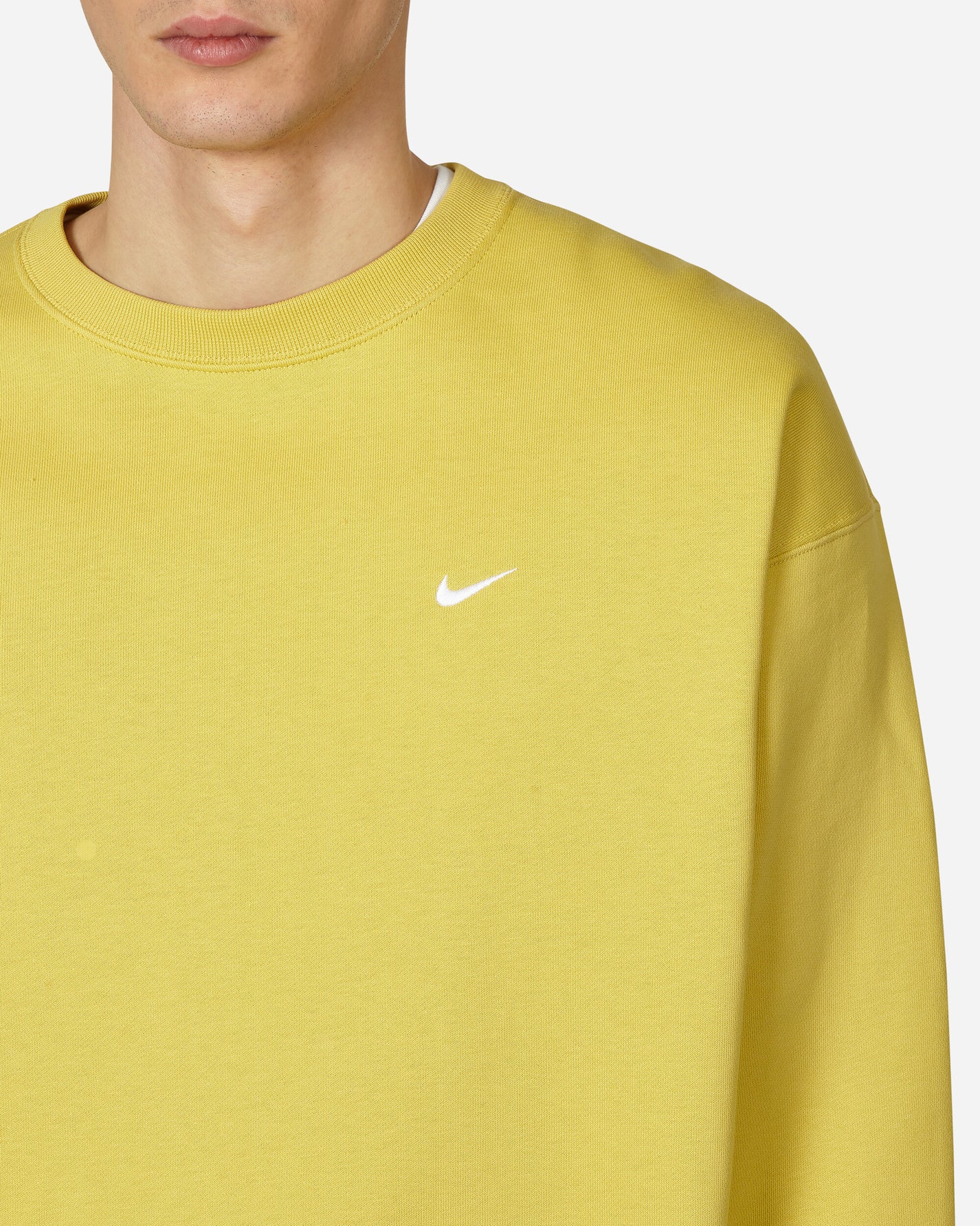 Nike Solo Swsh Flc Crw Saturn Gold/White Sweatshirts Crewneck DX1361-700