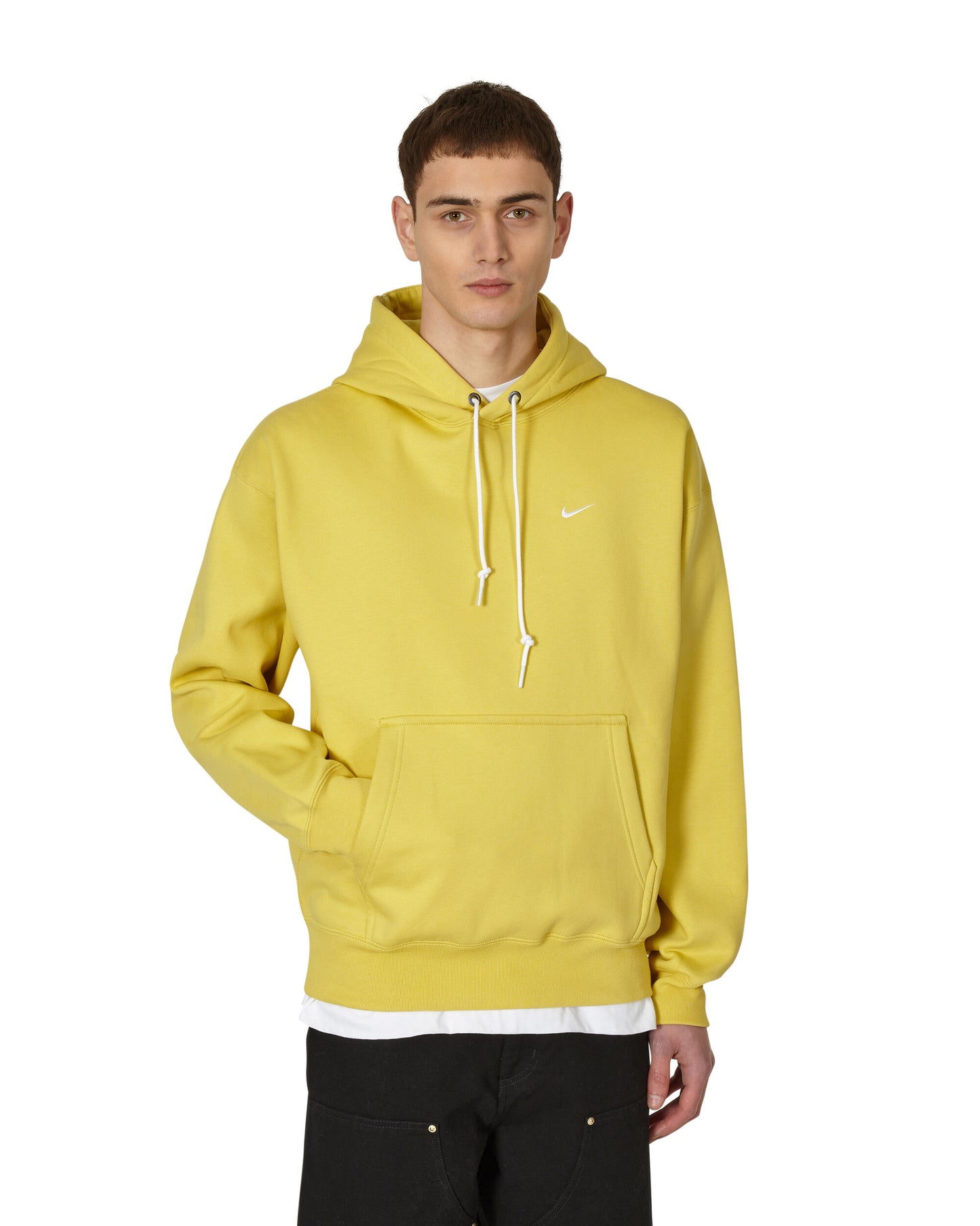 Nike Solo Swsh Flc Po Hoodie Saturn Gold/White Sweatshirts Hoodies DX1355-700
