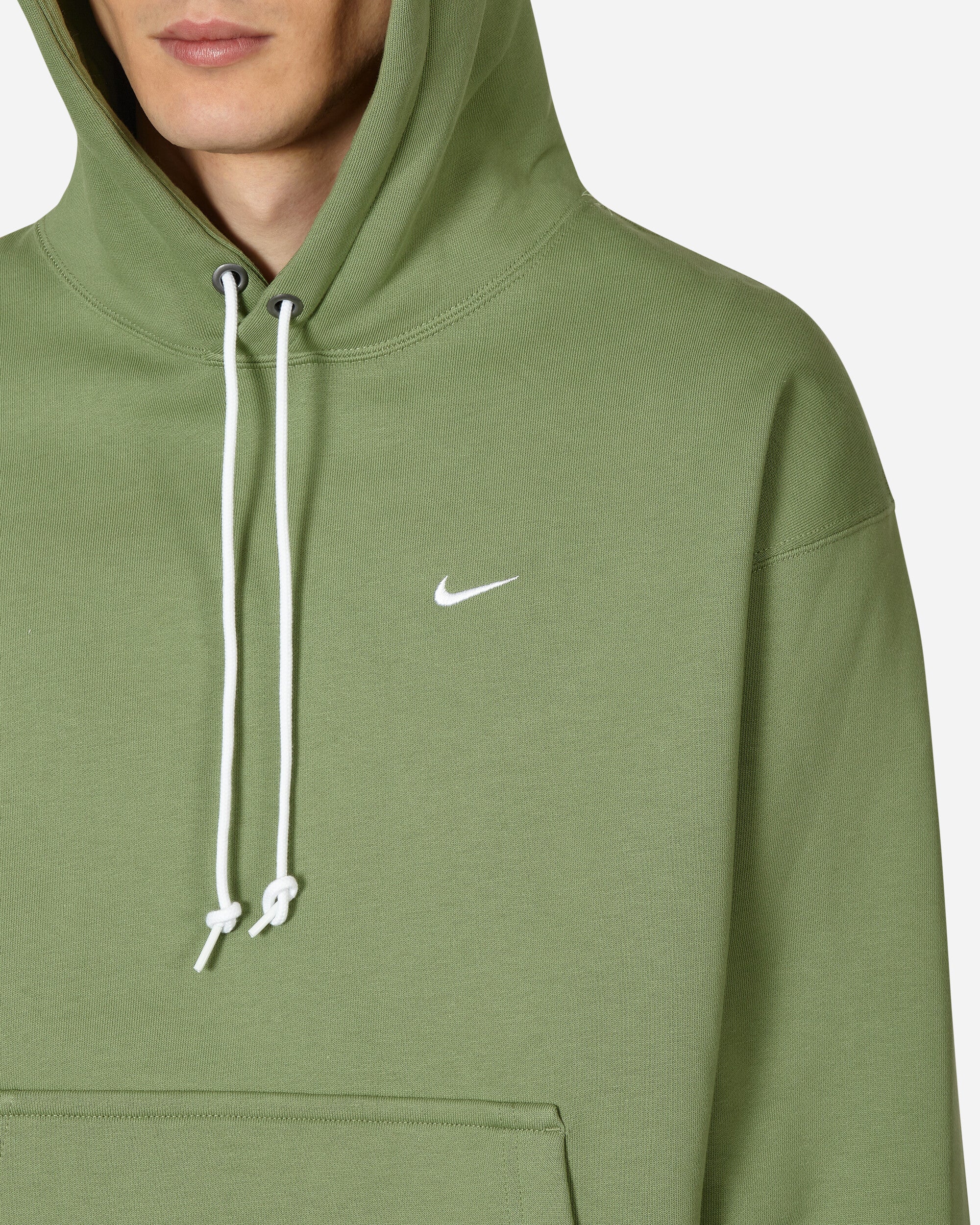 Nike Solo Swsh Flc Po Hoodie Oil Green/White Sweatshirts Hoodies DX1355-386