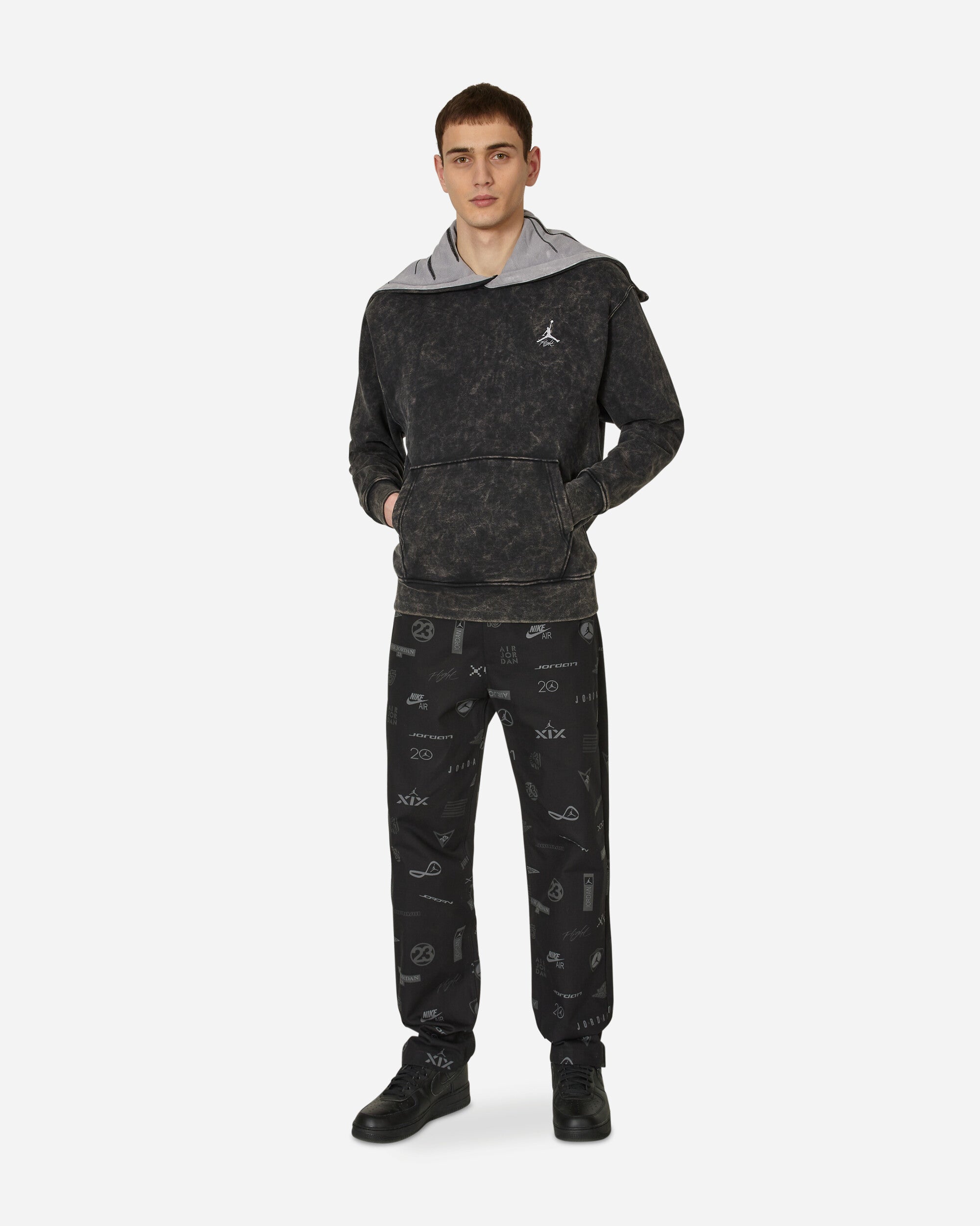 Nike Jordan Flt Hrtg Flc Po Black/Cement Grey Sweatshirts Hoodies DV7561-010