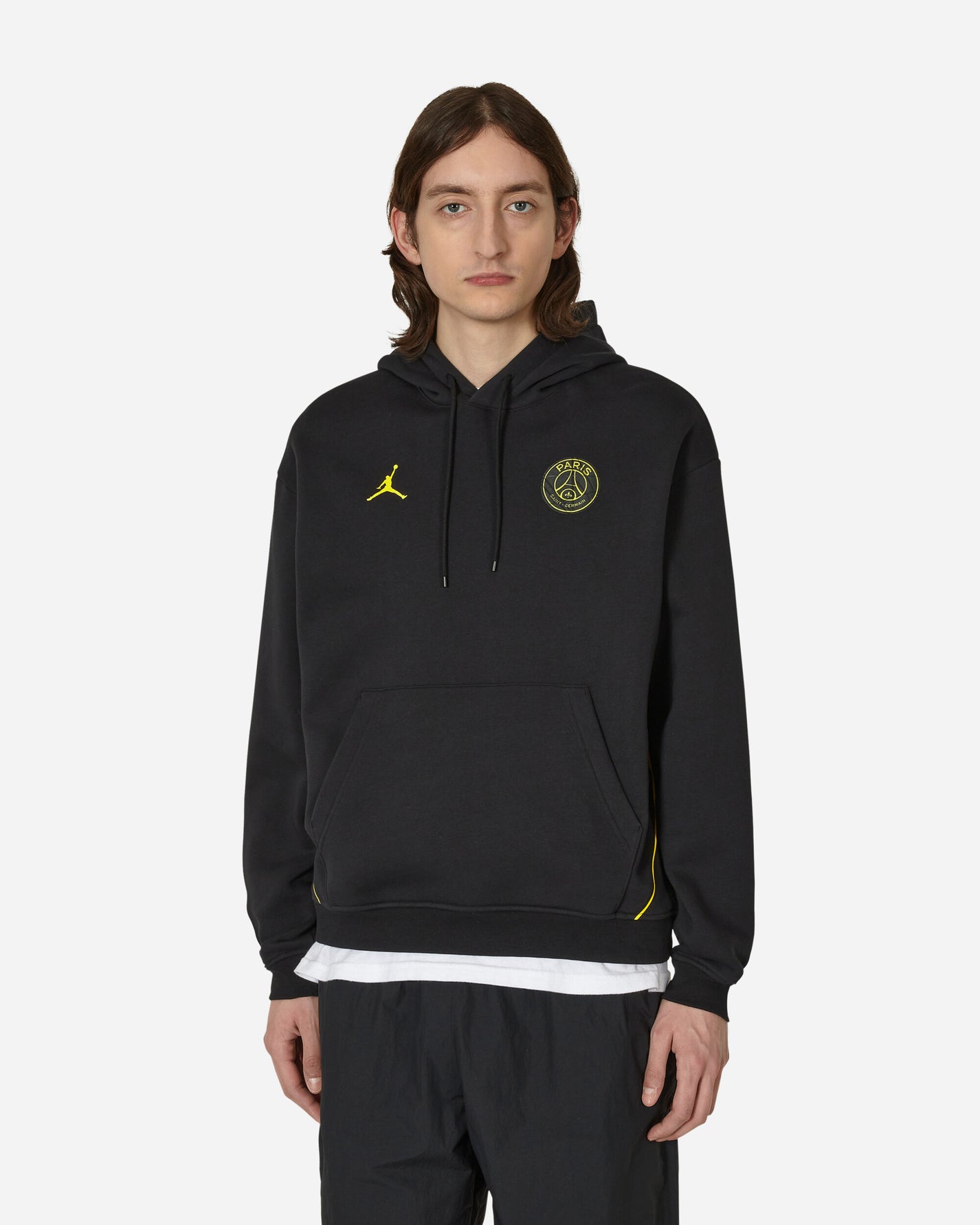 Nike Jordan Psg Flc Po Black/Tour Yellow Sweatshirts Hoodies DV0611-010