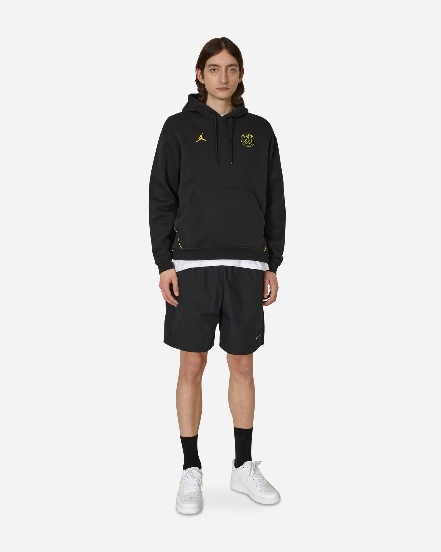 Nike Jordan Psg Flc Po Black/Tour Yellow Sweatshirts Hoodies DV0611-010
