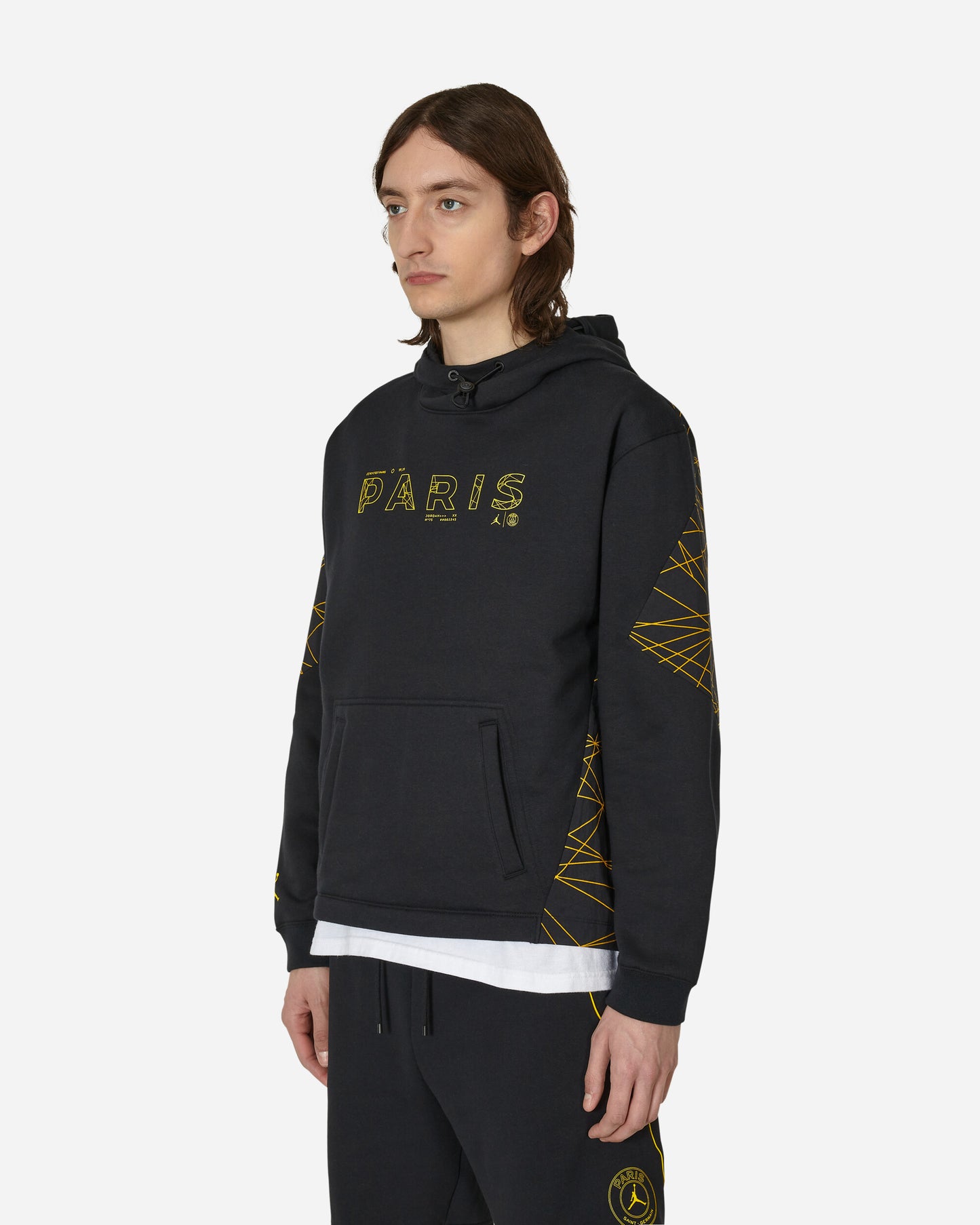 Nike Jordan Psg Stmt Flc Black/Tour Yellow Sweatshirts Hoodies DV0613-010