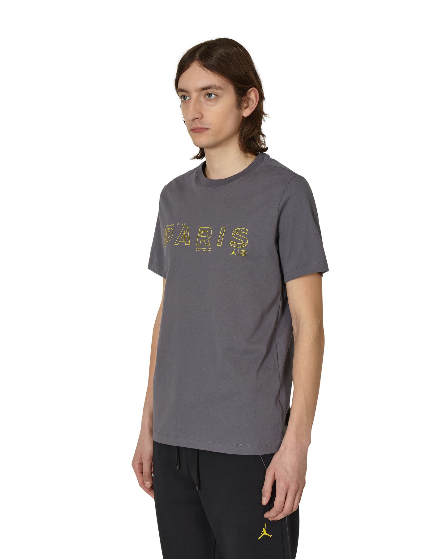 Nike Jordan Psg Ss Tee Lt Graphite/Tour Yellow T-Shirts Shortsleeve DV0634-014