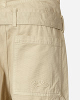 Off-White Wave Off Canvas Double Over Pant New Beige Pants Trousers OMCE035S23FAB001 6161