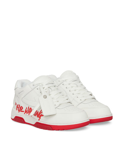 Off-White Out Of Office ''For Walking'' White/Red Sneakers Low OMIA189S23LEA003 0125