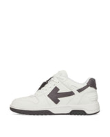 Off-White Out Of Office Claf Leather White Dark Sneakers Low OMIA189S23LEA001 0107