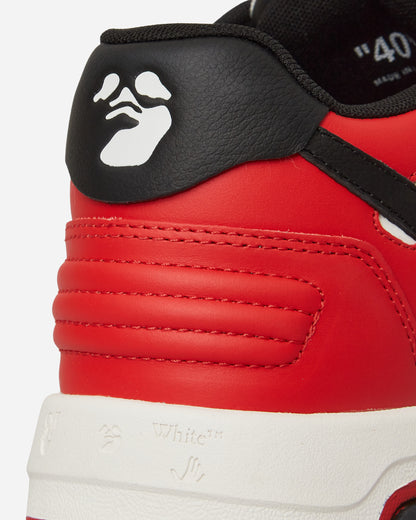 Off-White Out Of Office Claf Leather Red Black Sneakers Low OMIA189S23LEA001 2510