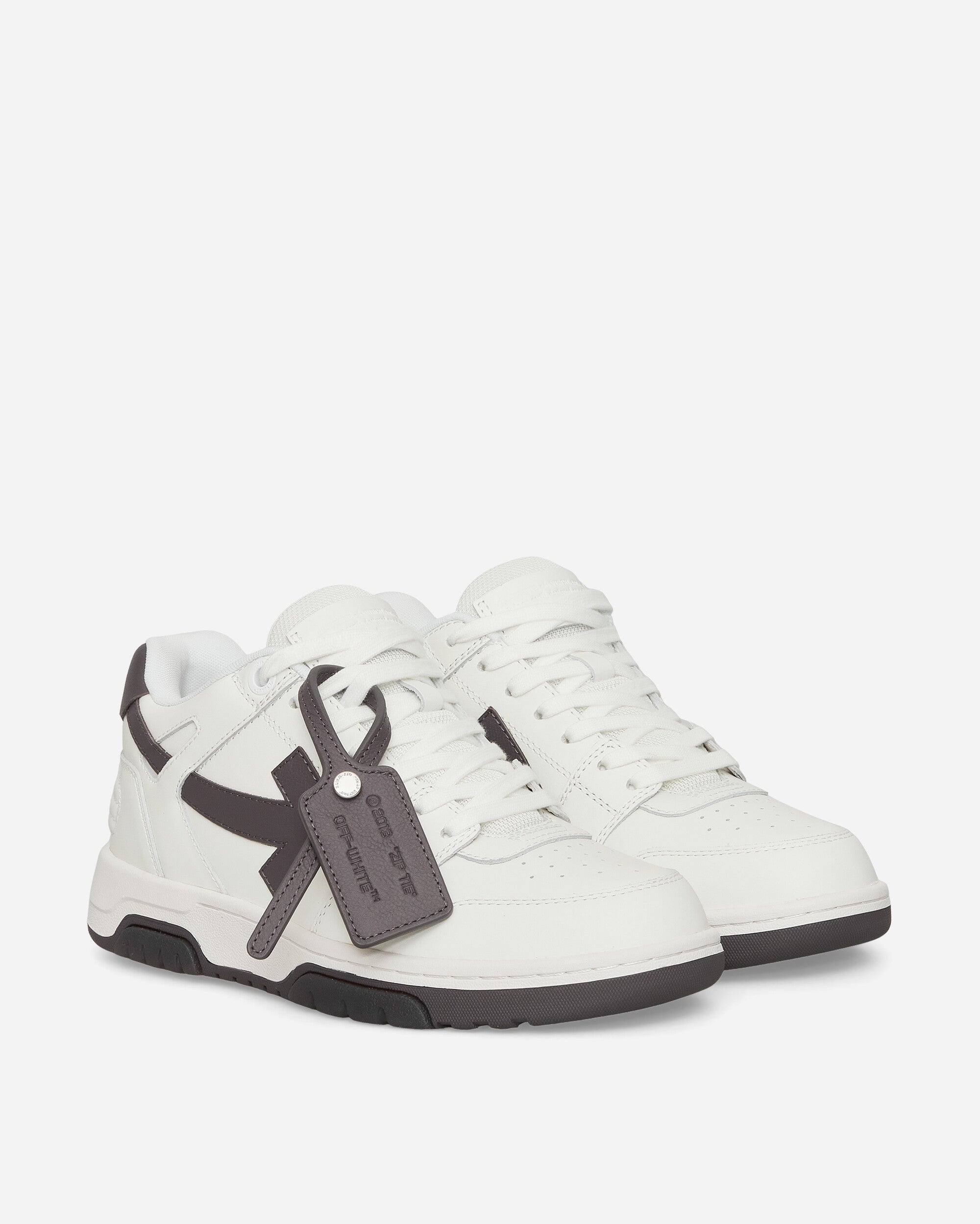 Off-White Out Of Office Claf Leather White Dark Sneakers Low OMIA189S23LEA001 0107