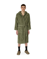 Off-White Bookish Hoodie Bathrobe Army Green Textile Bath Towels OHZB012T23FAB005 5600