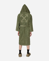Off-White Bookish Hoodie Bathrobe Army Green Textile Bath Towels OHZB012T23FAB005 5600