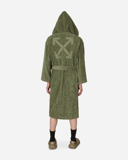 Off-White Bookish Hoodie Bathrobe Army Green Textile Bath Towels OHZB012T23FAB005 5600