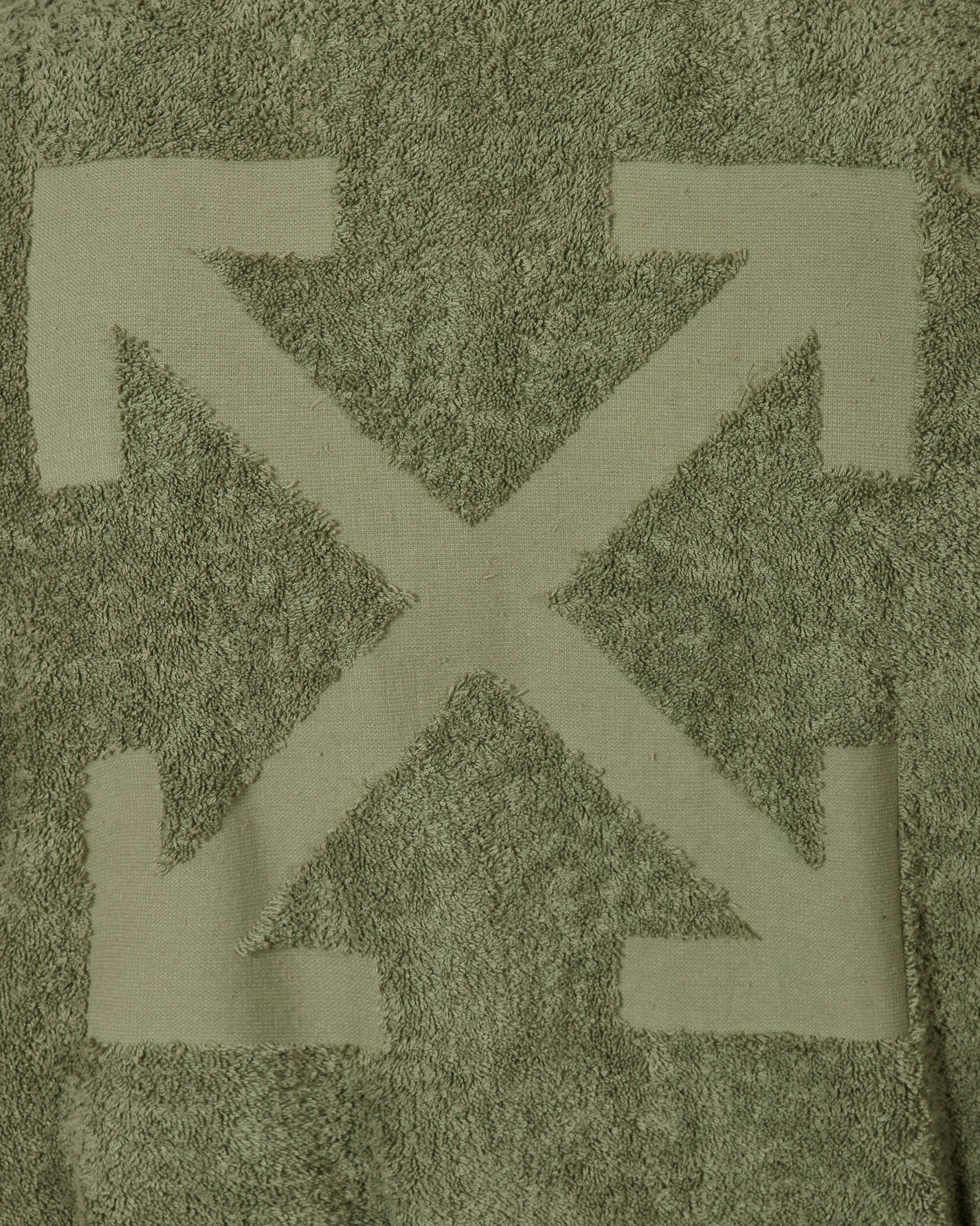 Off-White Bookish Hoodie Bathrobe Army Green Textile Bath Towels OHZB012T23FAB005 5600