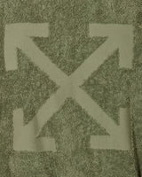 Off-White Bookish Hoodie Bathrobe Army Green Textile Bath Towels OHZB012T23FAB005 5600