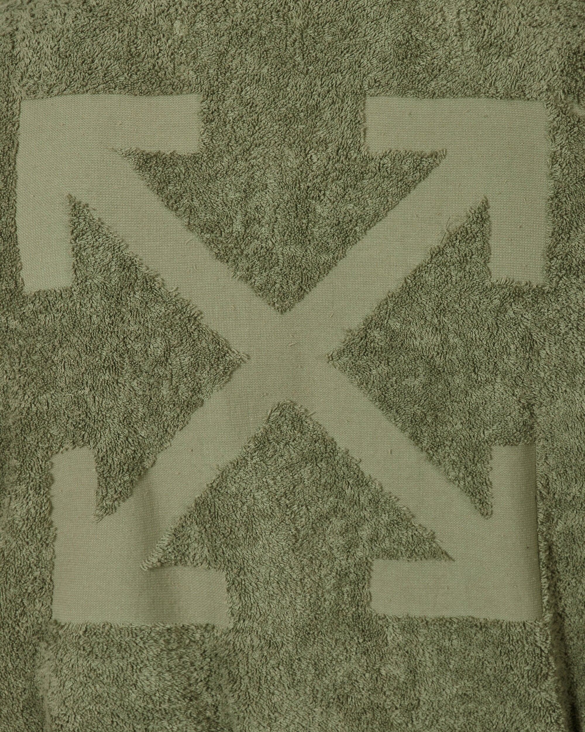 Off-White Bookish Hoodie Bathrobe Army Green Textile Bath Towels OHZB012T23FAB005 5600