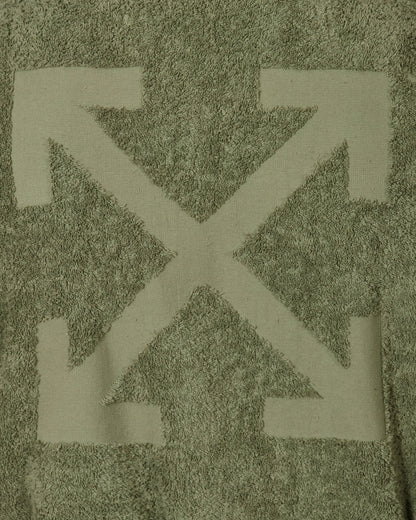 Off-White Bookish Hoodie Bathrobe Army Green Textile Bath Towels OHZB012T23FAB005 5600