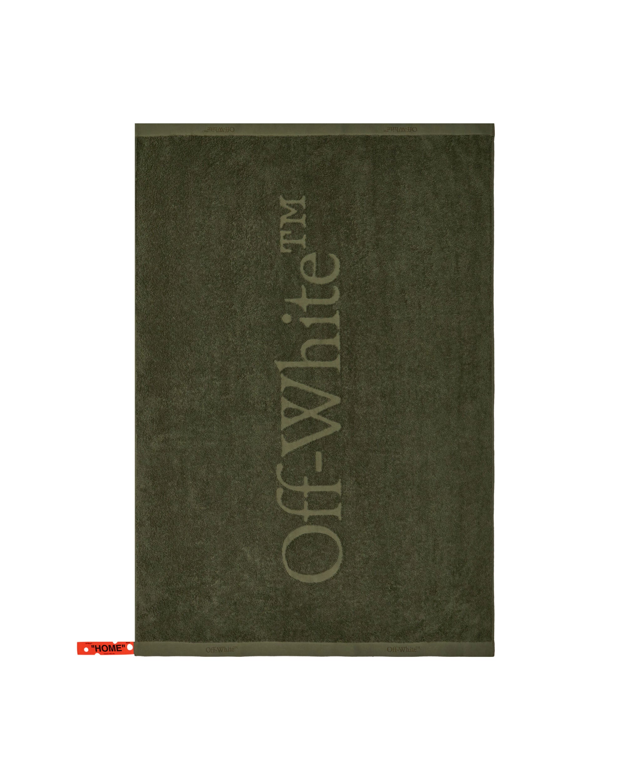 Off-White Bookish Shower Towel Army Green Textile Bath Towels OHZB008T23FAB001 5600