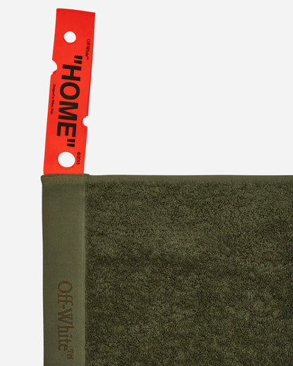 Off-White Bookish Shower Towel Army Green Textile Bath Towels OHZB008T23FAB001 5600