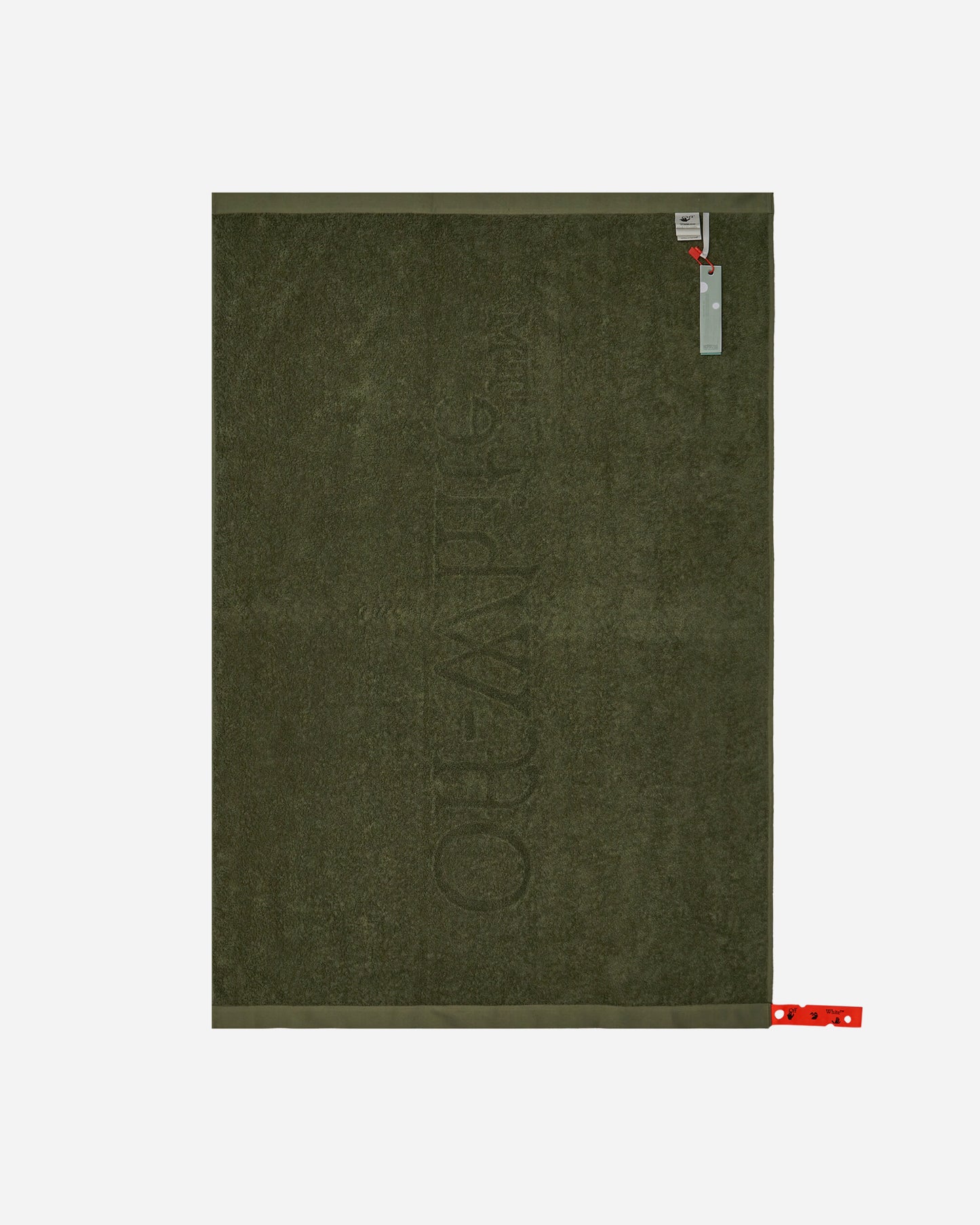Off-White Bookish Shower Towel Army Green Textile Bath Towels OHZB008T23FAB001 5600
