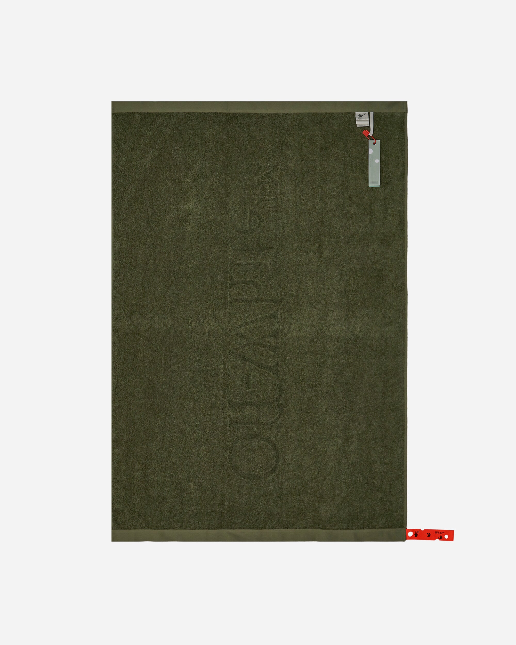 Off-White Bookish Shower Towel Army Green Textile Bath Towels OHZB008T23FAB001 5600