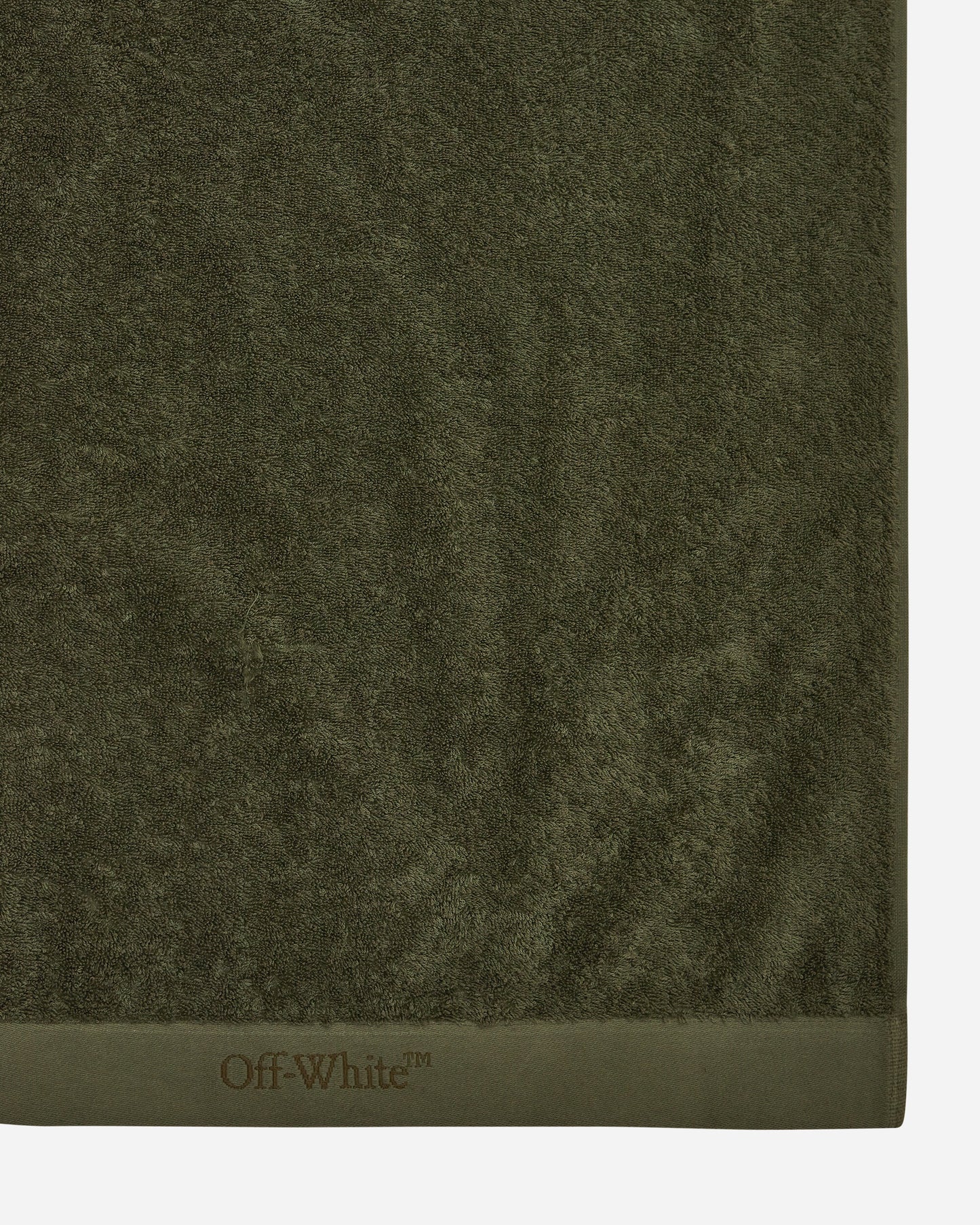 Off-White Bookish Shower Towel Army Green Textile Bath Towels OHZB008T23FAB001 5600