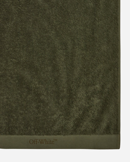 Off-White Bookish Shower Towel Army Green Textile Bath Towels OHZB008T23FAB001 5600