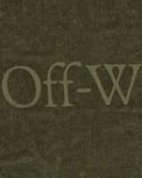 Off-White Bookish Shower Towel Army Green Textile Bath Towels OHZB008T23FAB001 5600