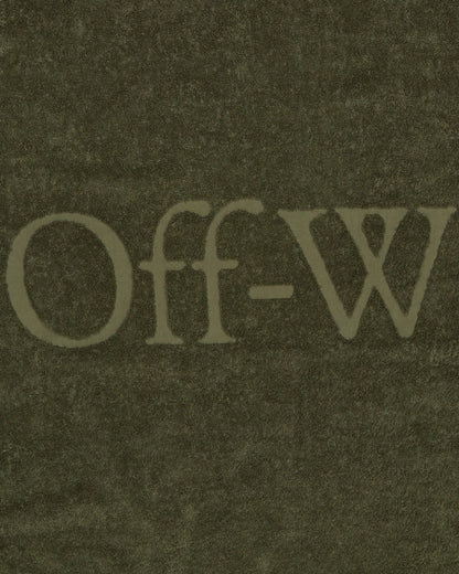 Off-White Bookish Shower Towel Army Green Textile Bath Towels OHZB008T23FAB001 5600