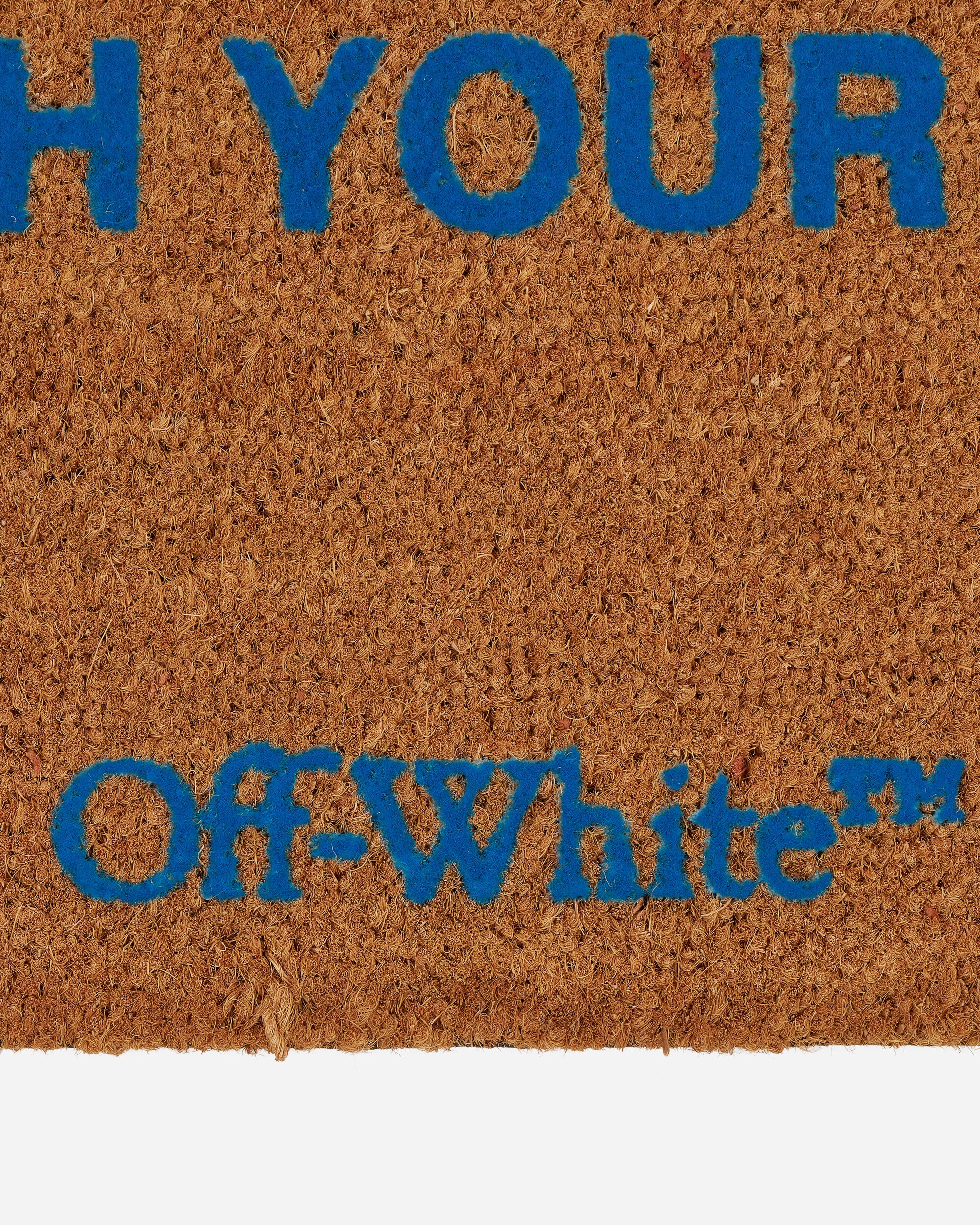 Off-White Doormat Quotes Brown Textile Rugs OHZG006T23MAT001 6040