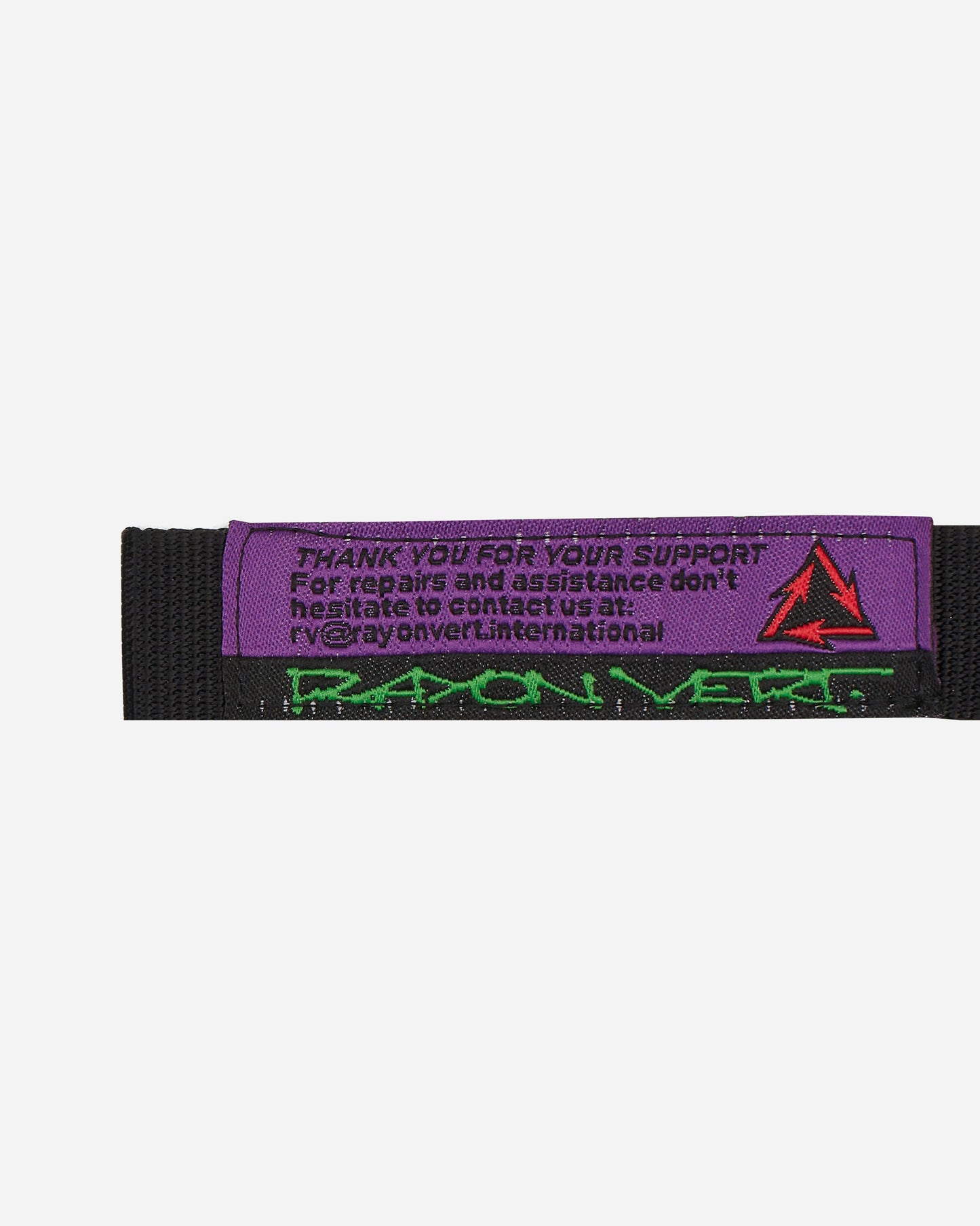 Rayon Vert Ladderlock Belt - 2Cm - Black Black Belts Belt RVS1-AC12 BLACK