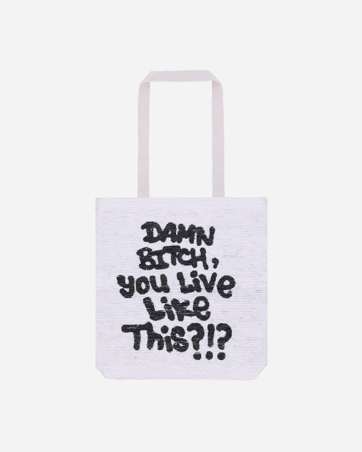 Sky High Farm Flatbush Totebag Woven White Bags and Backpacks Tote Bags SHF03K022 1