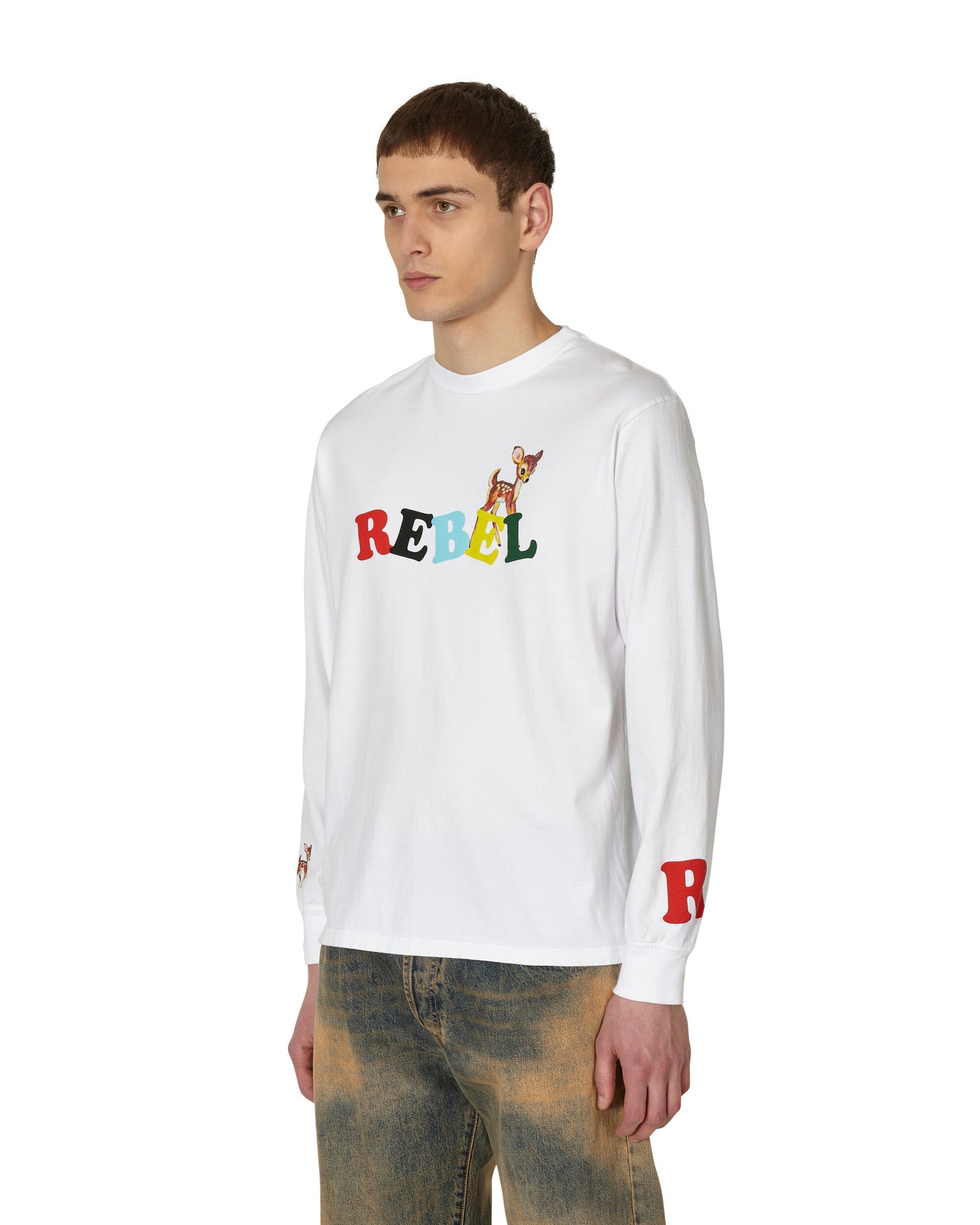 Undercover Bambi Longsleeve White T-Shirts Longsleeve UC1C4892-2 001