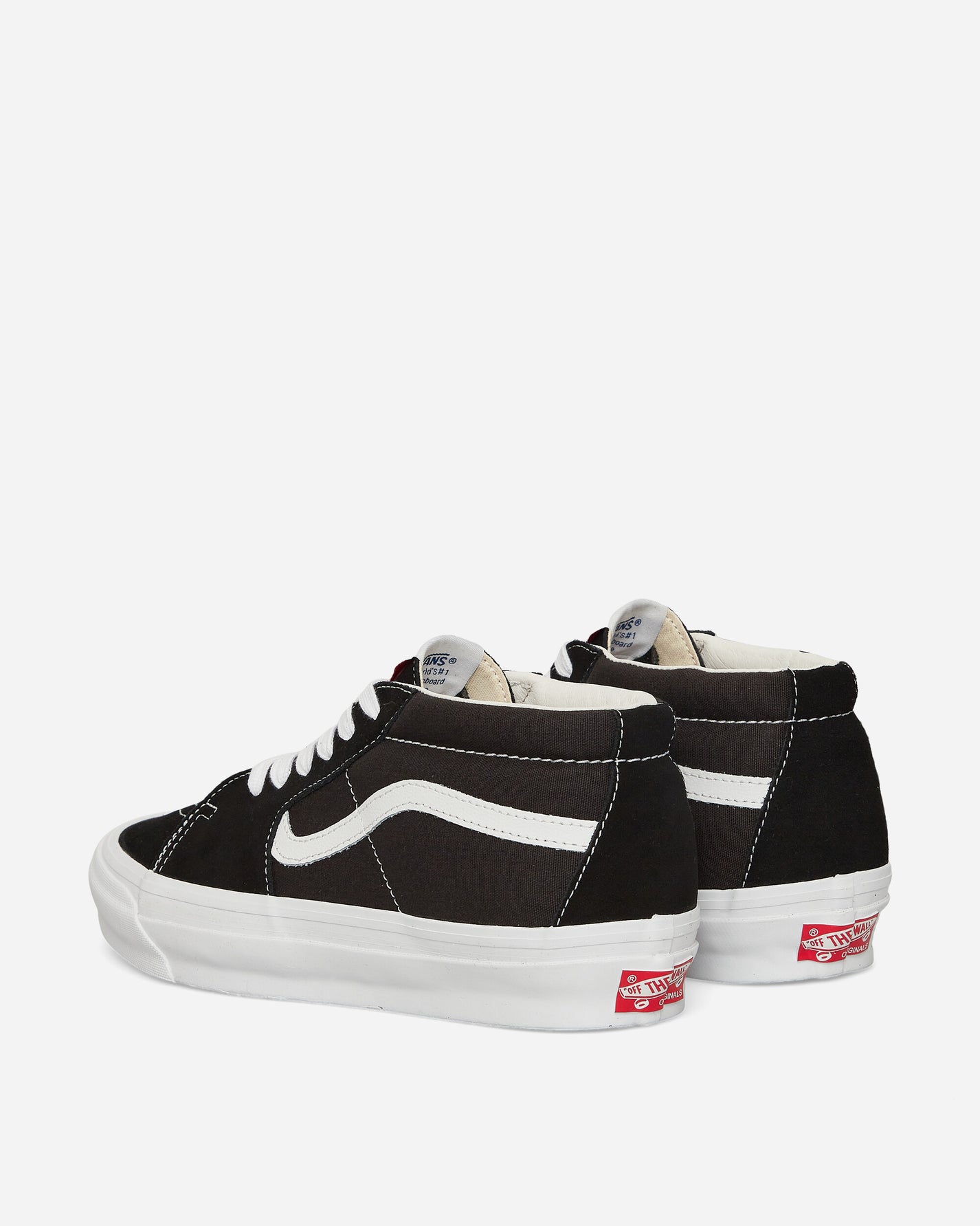 Vans Ua Og Sk8-Mid Lx Suede/Canvas Black/White Sneakers Low VN0A4BVCBA21