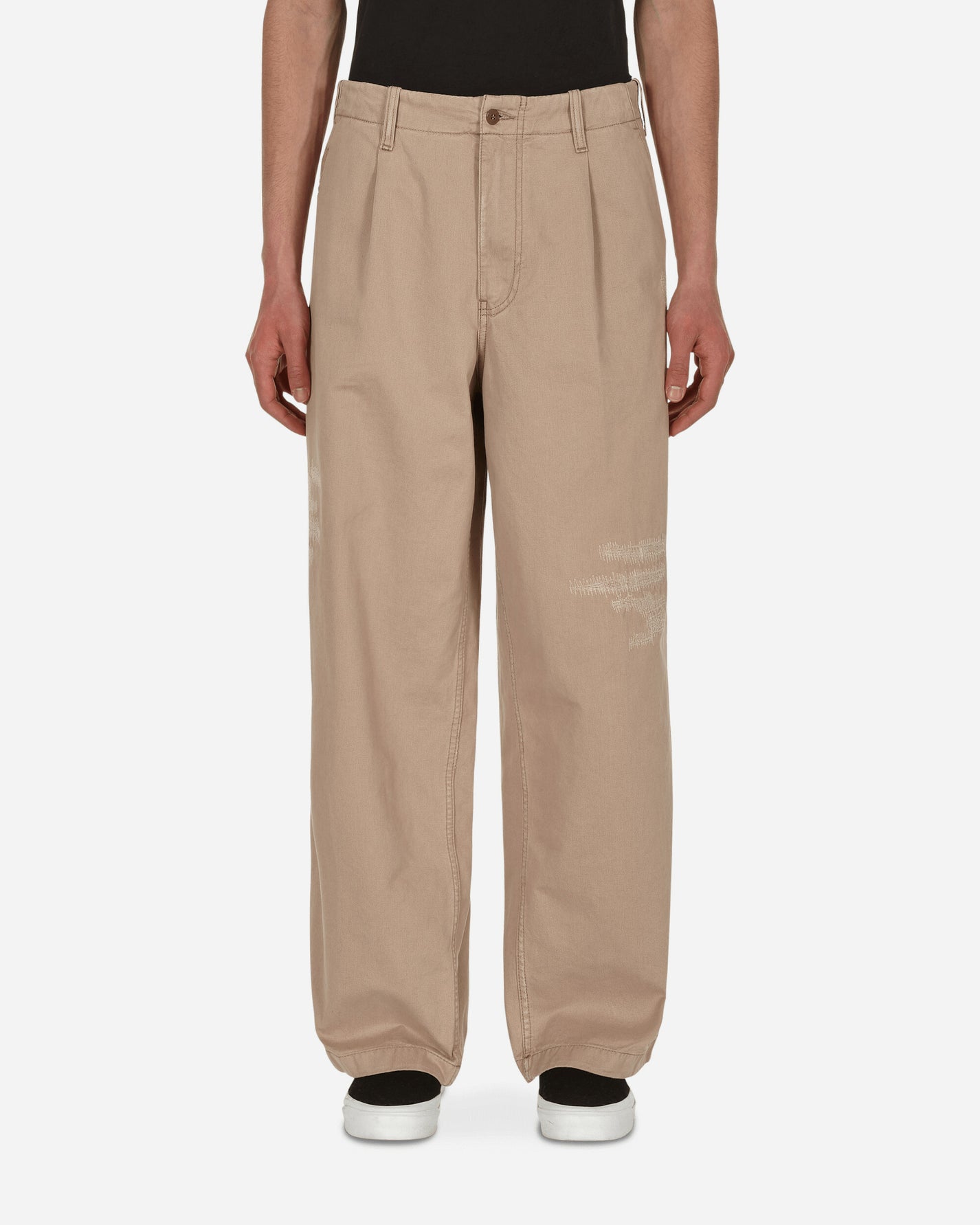 Acne Studios Palau Mended Face Desert Beige Pants Trousers CK0043- AE1