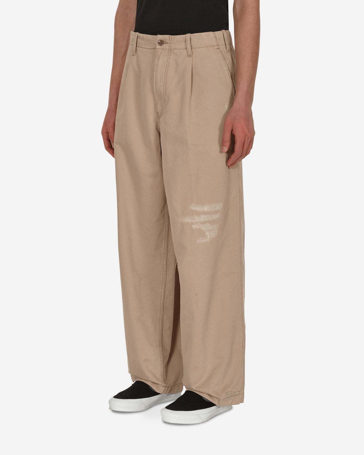 Acne Studios Palau Mended Face Desert Beige Pants Trousers CK0043- AE1