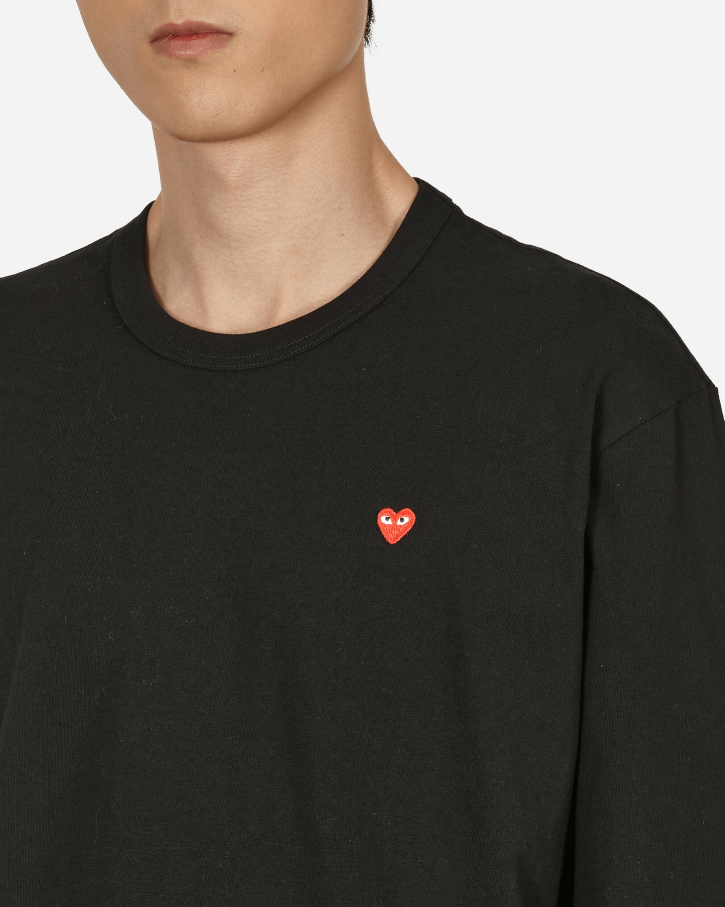 Comme Des Garçons Play Mens Long Black T-Shirts Longsleeve P1T308 1