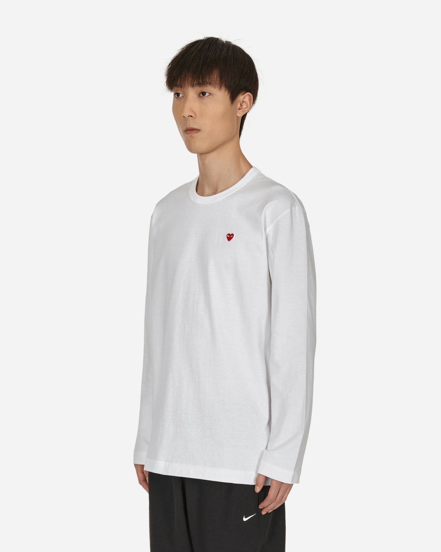Comme Des Garçons Play Mens Long White T-Shirts Longsleeve P1T308 2