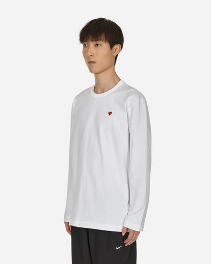 Comme Des Garçons Play Mens Long White T-Shirts Longsleeve P1T308 2