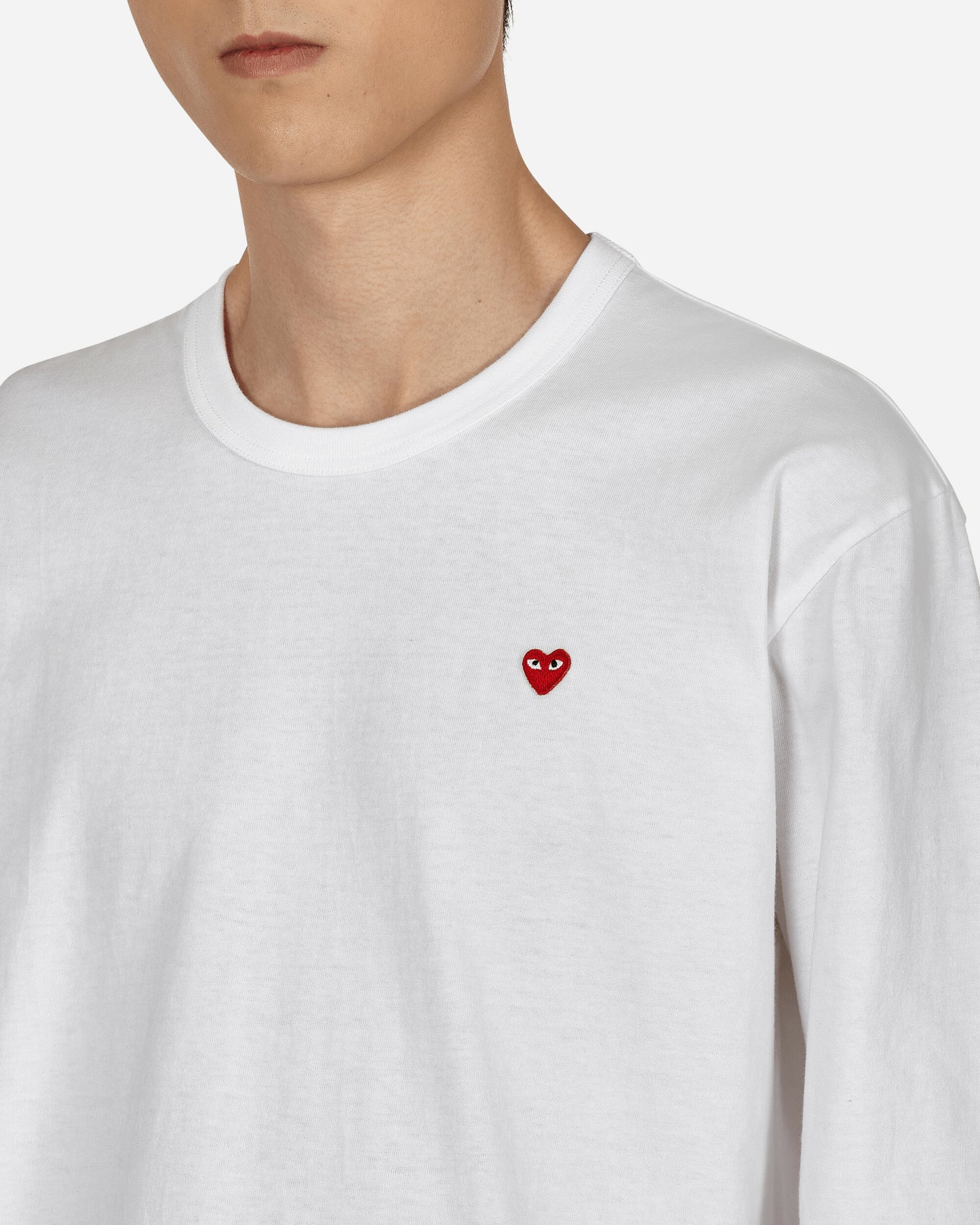 Comme Des Garçons Play Mens Long White T-Shirts Longsleeve P1T308 2