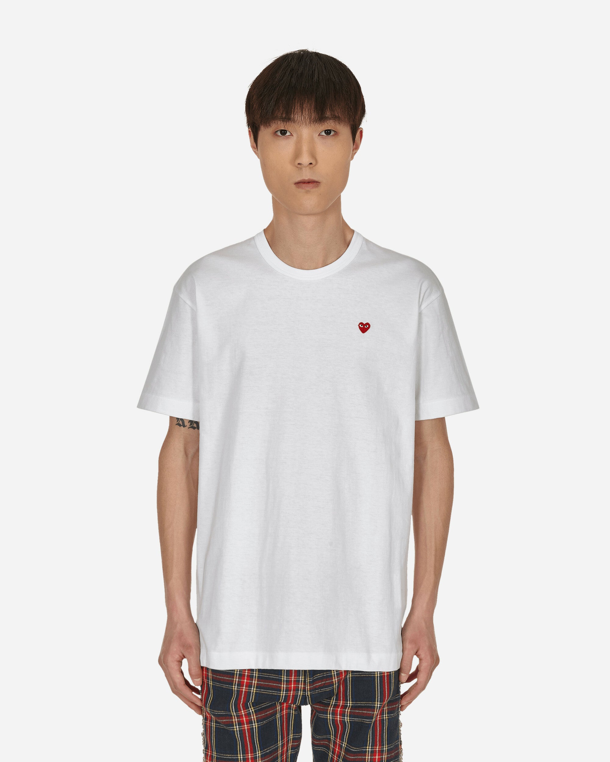 Comme Des Garçons Play Mens Play White T-Shirts Shortsleeve P1T304 2