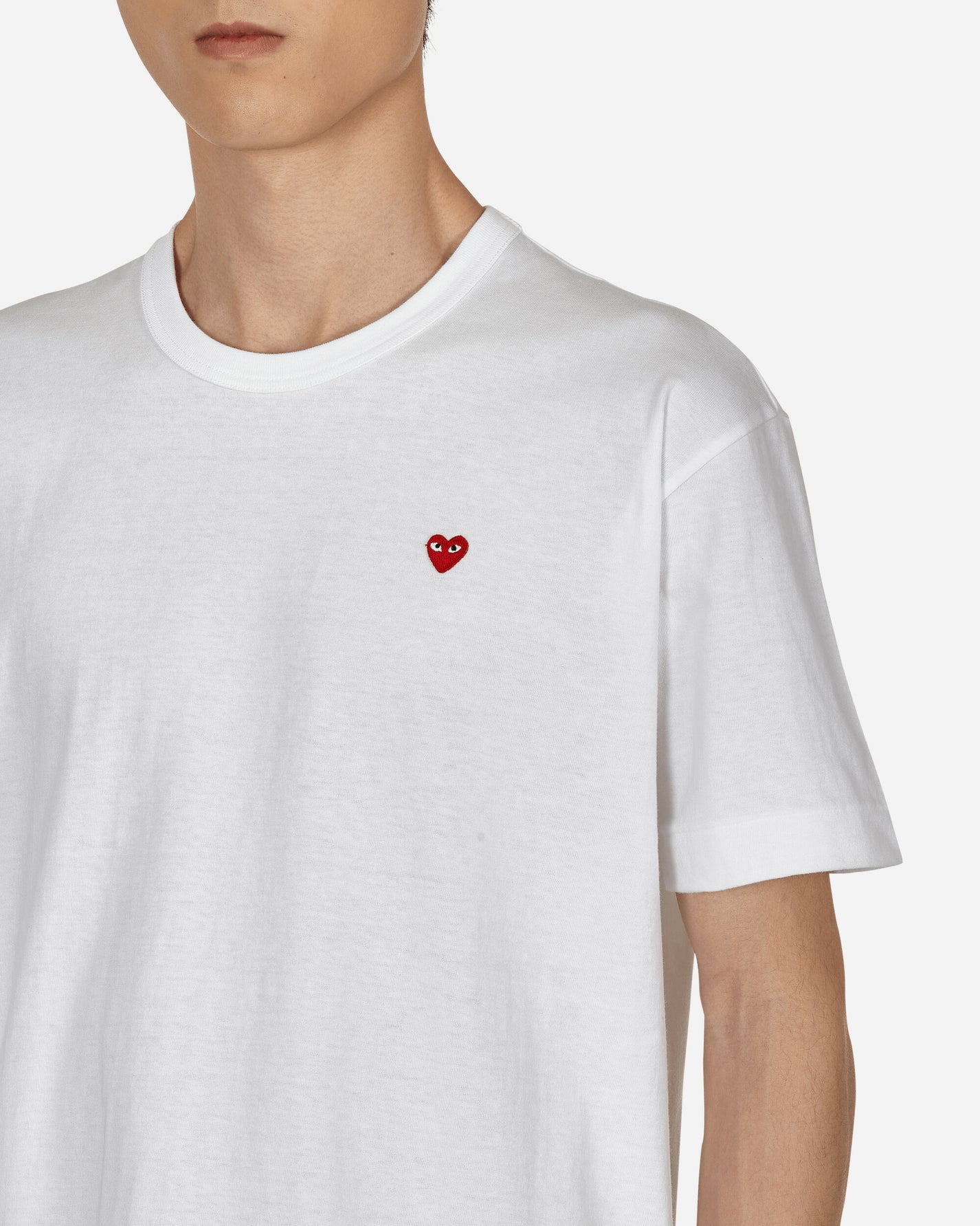 Comme Des Garçons Play Mens Play White T-Shirts Shortsleeve P1T304 2